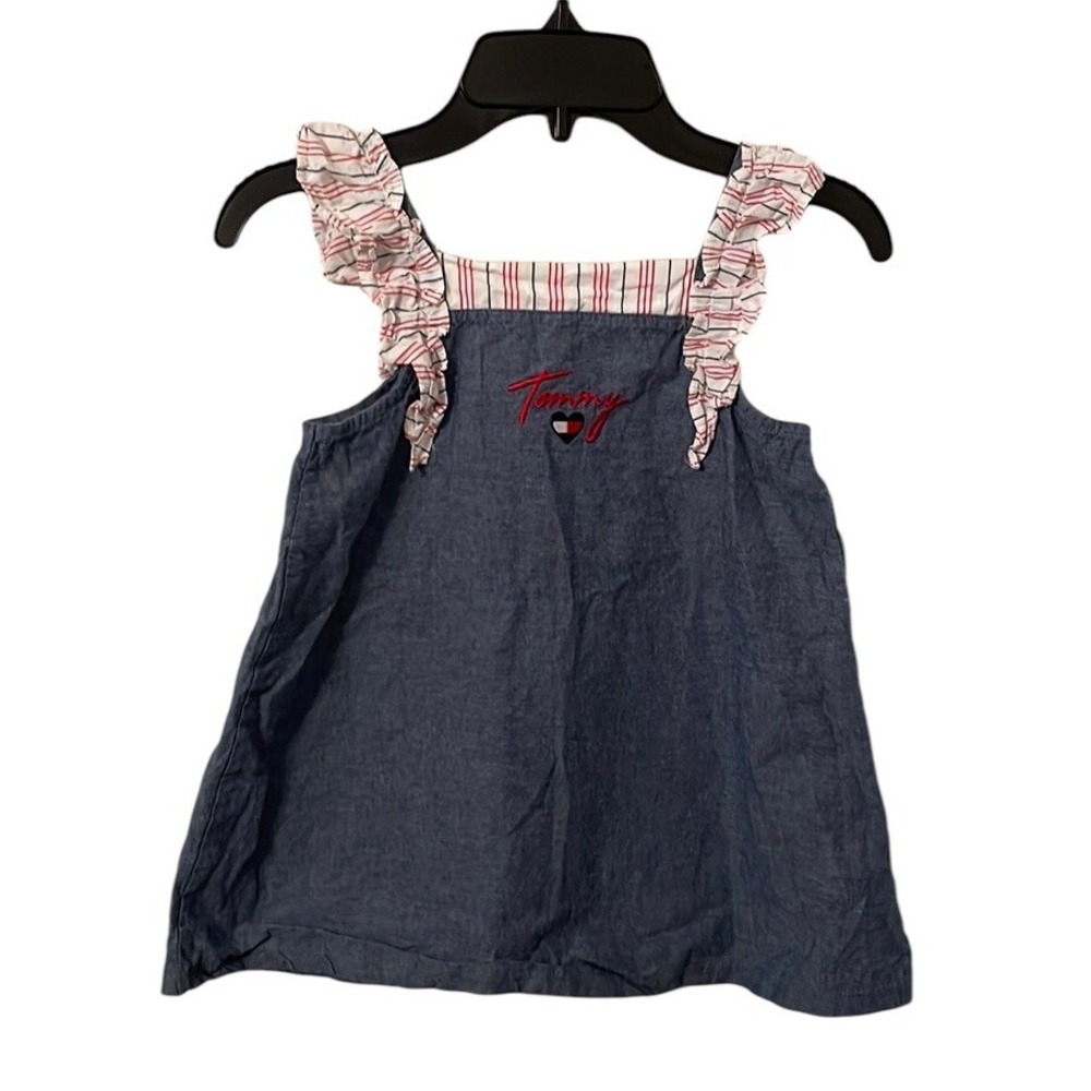 Tommy Hilfiger Girl's A-Line Ruffle Sleeve Tank Top Size 6X‎